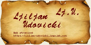 Ljiljan Udovički vizit kartica
